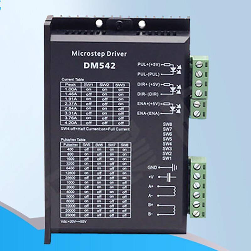 4Pcs DM542 Stepper Motor Controller 2 Phase Digital Stepper Motor Driver for 57 Series Motor