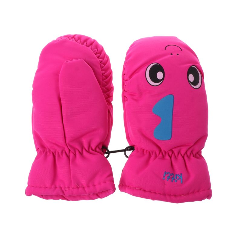 Vinterbørn luffer udendørs varme skihandsker børn drenge piger vandtætte vindtætte luffer 2-5 år: Hot pink