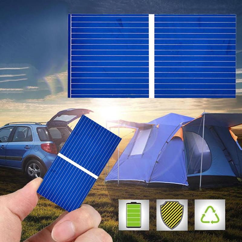 100Pcs Solar Wafer Polykristallijne 52*26Mm Diy Solar Hoge 26*52*3Mm Zonnecel Panel Diy Charger Batterij Q1I2