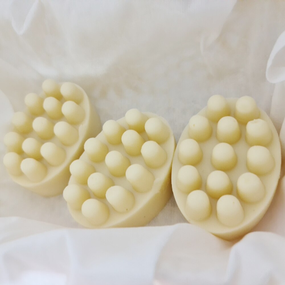 4 Grids Multifunction Reusable Durable Silicone Soap Mold Safety Non-Stick Soap Form for Massage Therapy Soap Mold