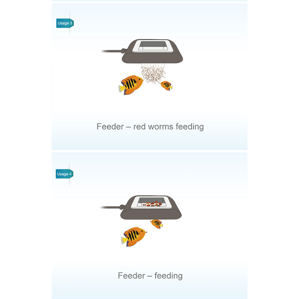 Aquarium Fish Tank Red Worm Feeder Funnel Feeding Ring Live Food Floating Plastic Basket with Suction Cup