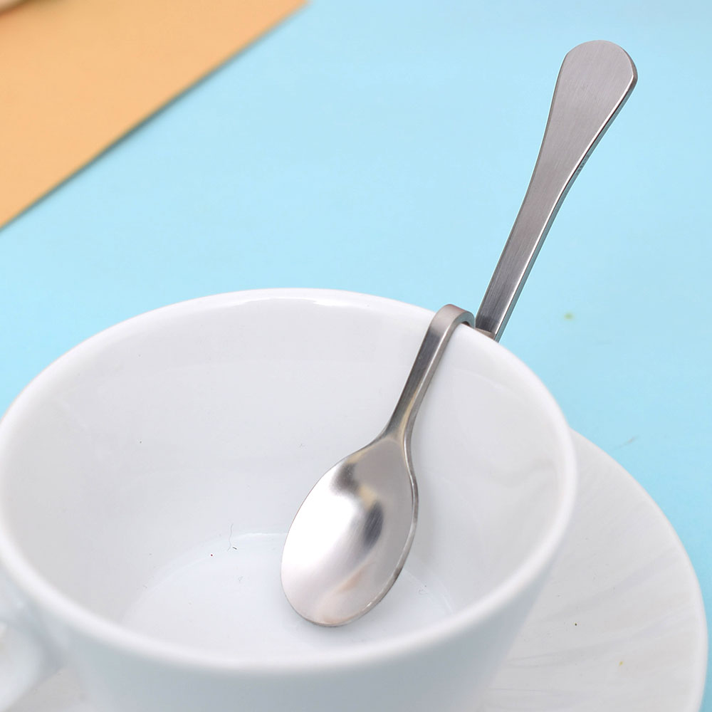 LINSBAYWU 1 sztuk zakrzywione łyżeczka robić kawy nowość łyżeczka ze stali nierdzewnej robić przypraw kuchnia bar kawiarnia zastawa stołowa upominek przyjęcie szufelka