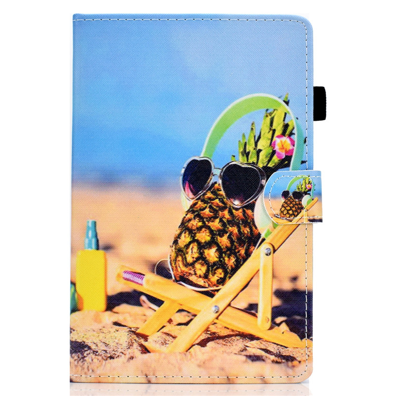 For Samsung Galaxy Tab E 9.6 inch SM T560 Case Monkey Cat Painted Tablet for Funda Samsung Galaxy Tab E T561 Cover Kids SM-T560: pineapple
