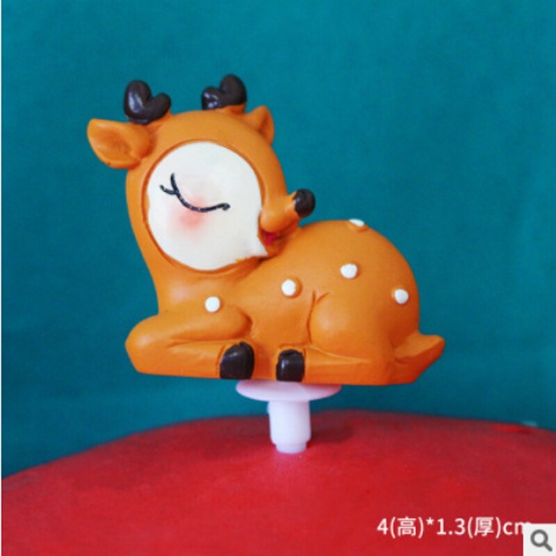 Merry Christmas Cake Toppers Cute Santa Claus Cake Decor Xmas Tree Cupcake Topper Merry Christmas Decor for Home Noel: Light Yellow