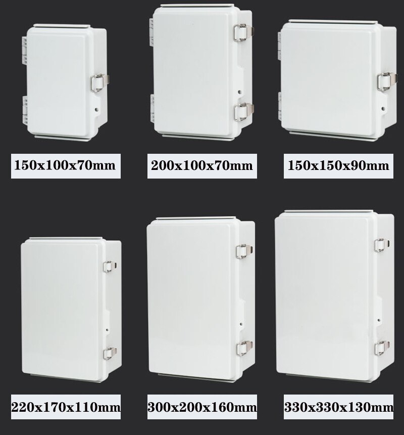 Waterproof Electrical Junction Box With Hasp Outdoor Sealed Switch Power Plastic Enclosure Case Electrical Distribution boxes