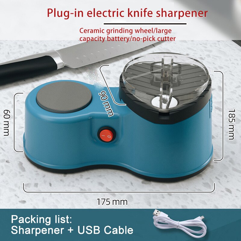 Automatic Knife Sharpener USB Electric Kitchen Knives Grinder Knife Scissor Sharpening Knife Sharpening Tools: USB Not Rechargeable
