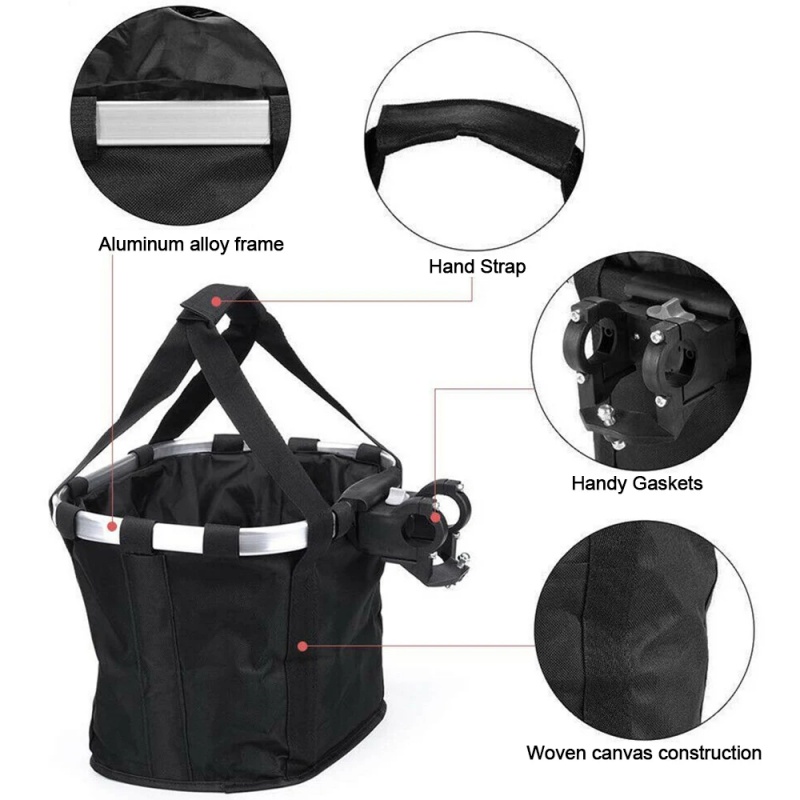 Mir avant pliable pour vélo de montagne, sac de transport pour animaux de compagnie, poignées amovibles, panier de vélo portable, charge de 3kg