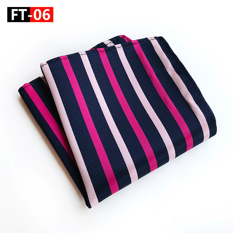 Mouchoir de poche bleu gris jaune #39 pour homme, mouchoir imprimé à rayures, mouchoir en soie et polyester, pochette de travail, serviette de poitrine 25*25cm