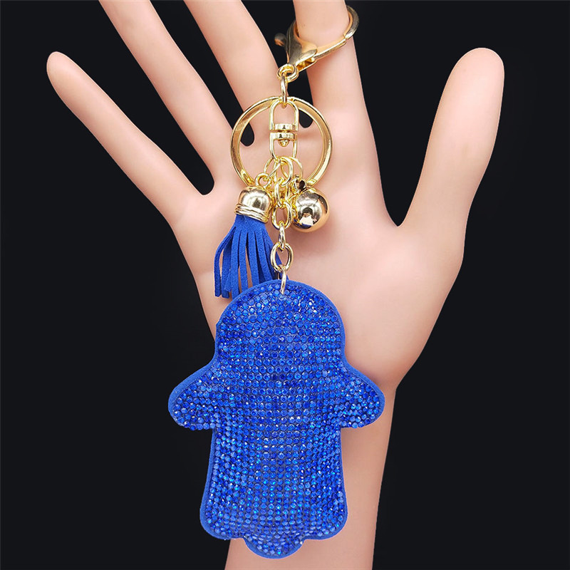 Llaveros de cristal con ojos de pavo, anillo para mujer, llavero de Color azul dorado, accesorios para bolso, joyería, llaveros para mujer: Amarillo graduado