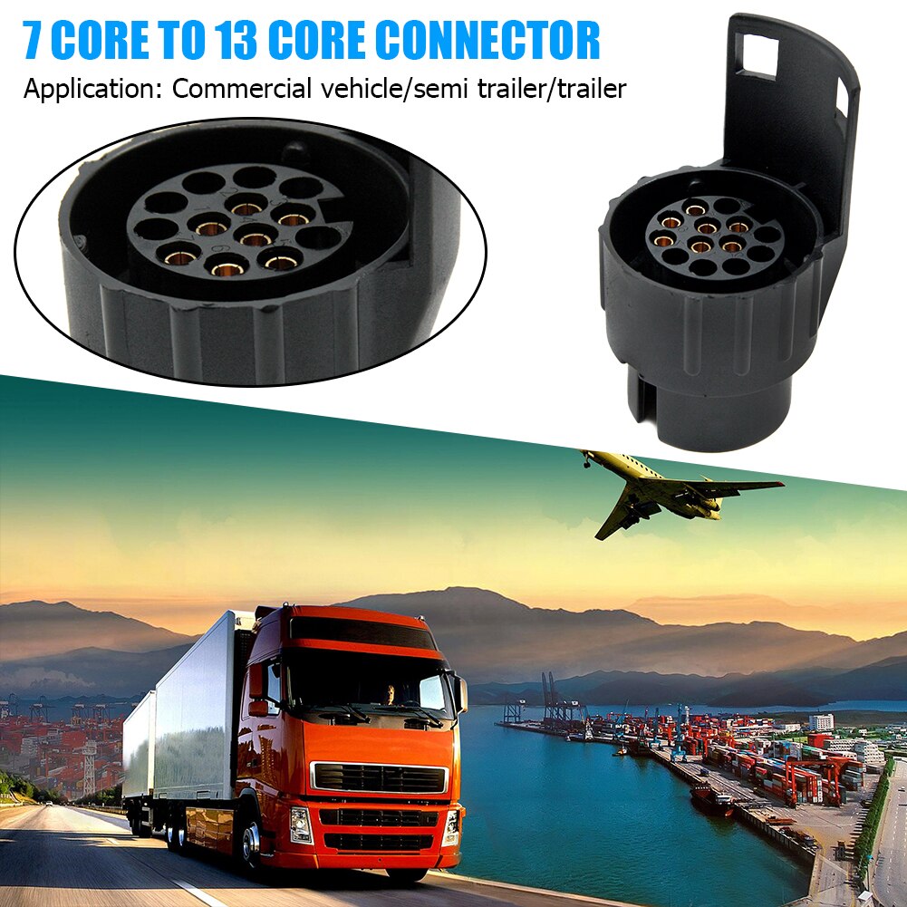 Brand Durable 7 to 13 Pin Adapter for Caravan Trailer Tow Bar 7 Pin Car to 13 Pin Trailer Car Truck Caravan Accessories
