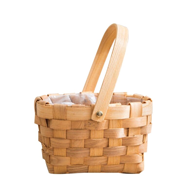 Handgemachte Natürliche Rattan Gewebt Blume Hand Korb Heimat Küche Garten Gemüse Lagerung Container Pflanzer Halfter: 14