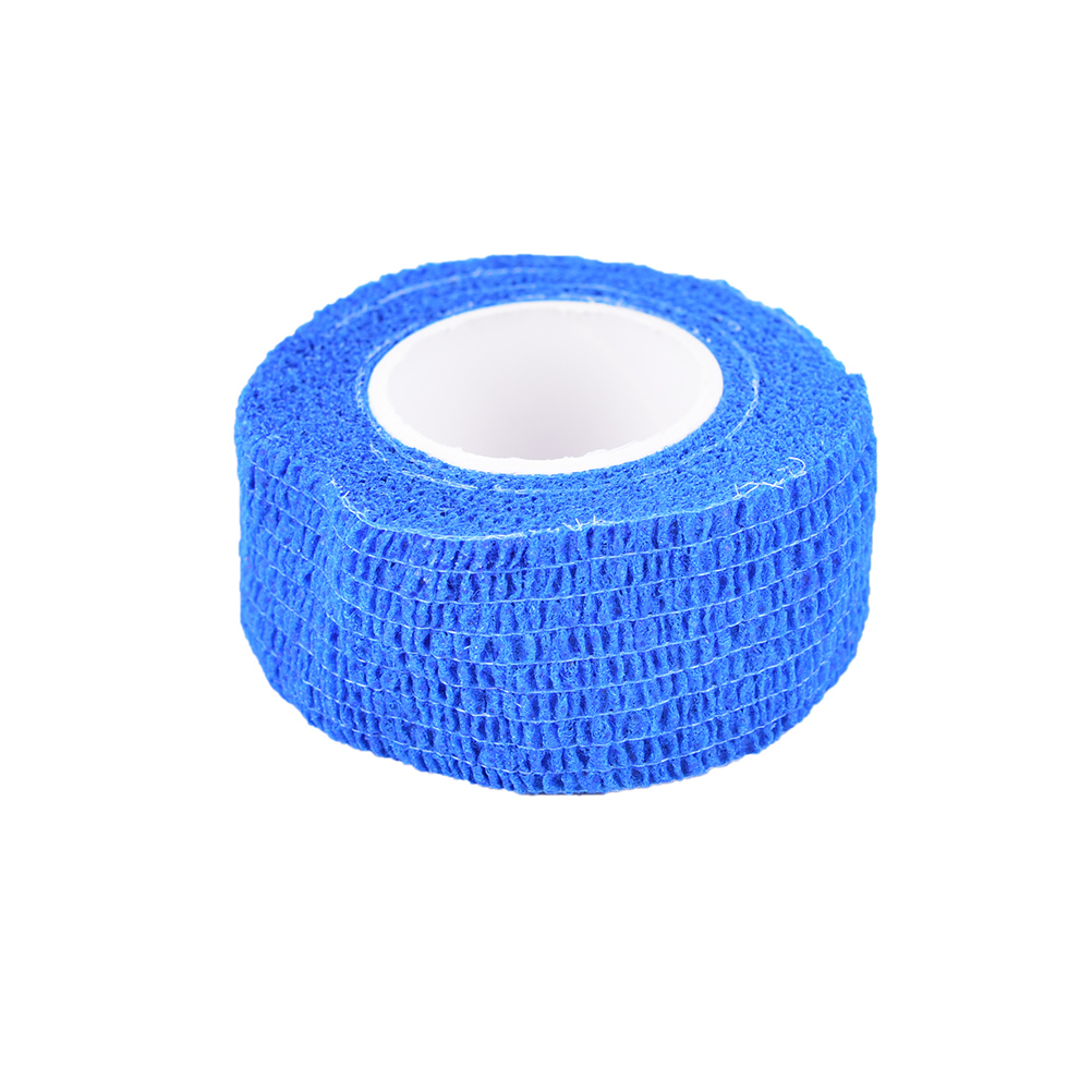 Self Adhering Stick Bandage Cotton blend elastic self adhesive adherent cohesive Wrap Finger Bandage tender Tape 1Roll: Blue