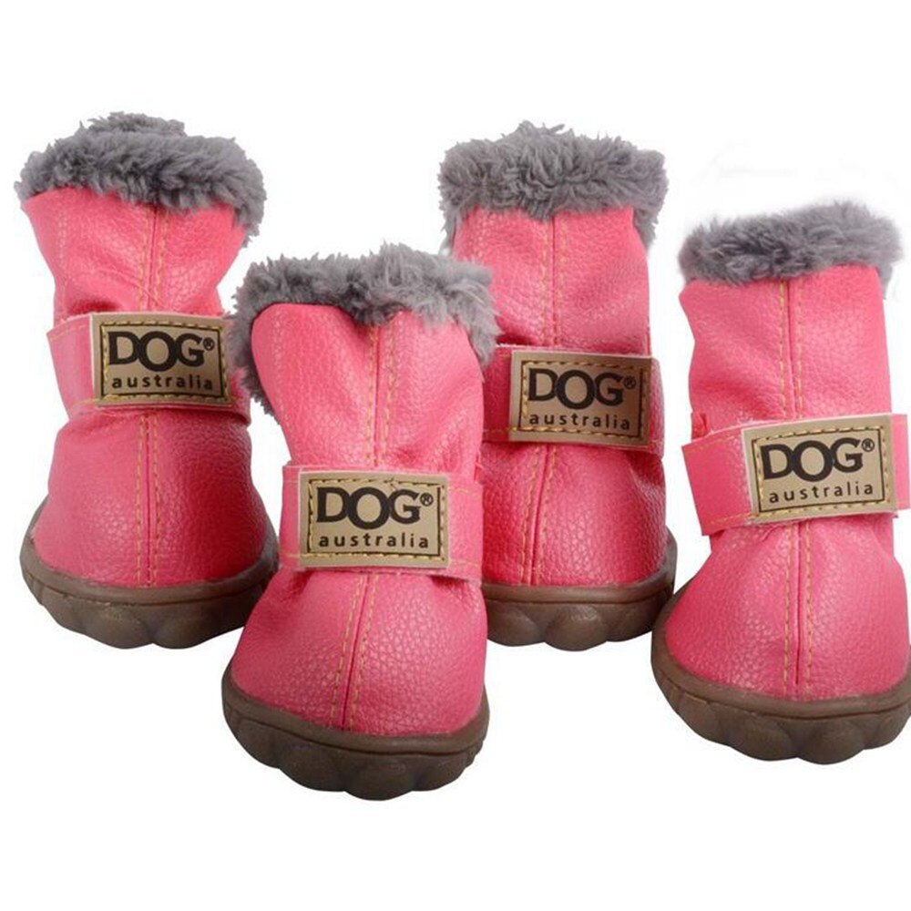 Waterdichte Schoenen Huisdier Winter Hond Kat Snowboots Warm Puppy Laarsjes voor Chihuahua: Xl / Rose