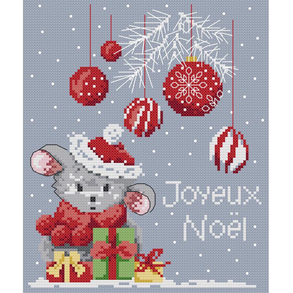 Christmas Series Printed Cross Stitch Kits 14CT 2 strands DIY Cotton Thread Stitch Kits Embroidery Needleworks Sets: DA338