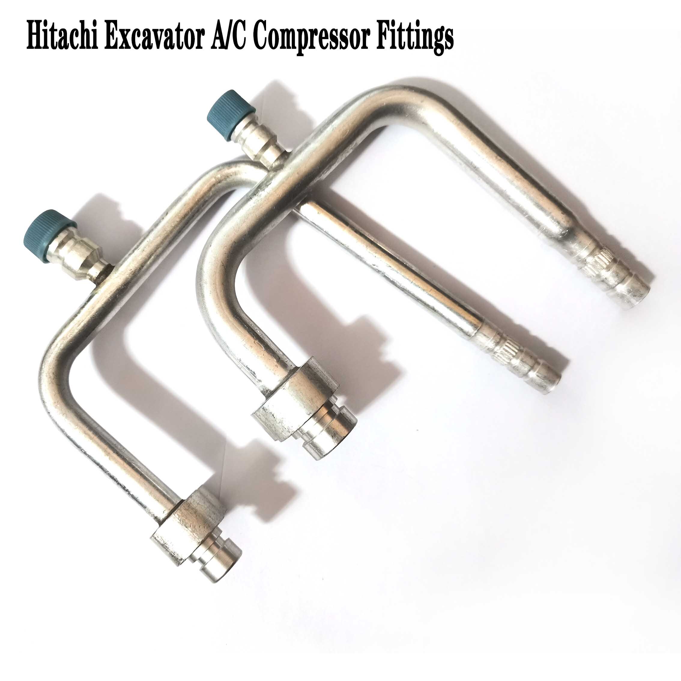 1Pair Hitachi Excavator Air Conditioner Compressor High and Low Pressure Pipe Joint Auto AC Pipe Hoses Fittings
