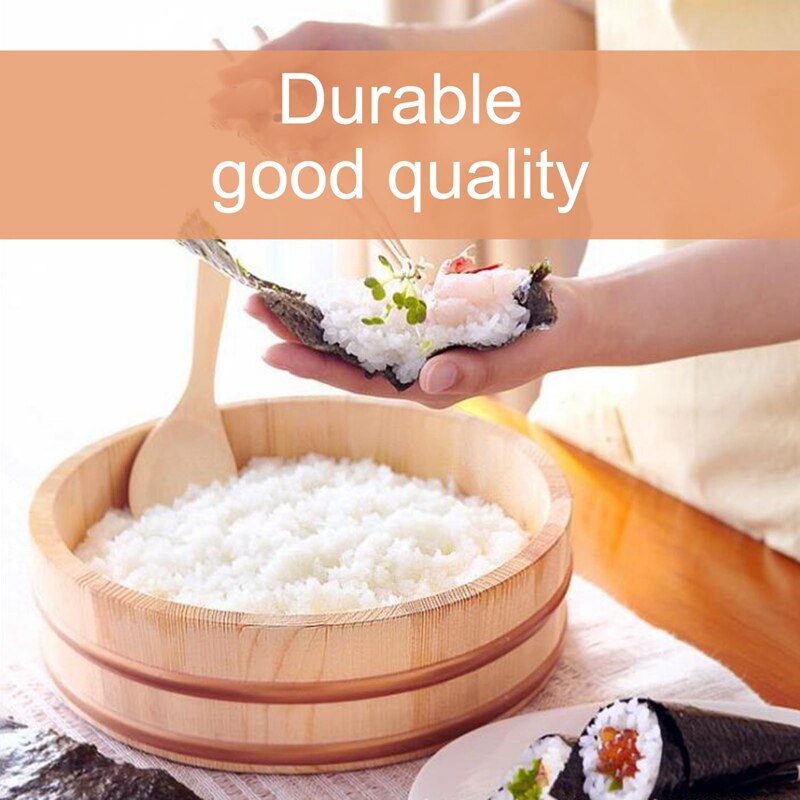 1Pcs 6 Maten Keuken Sushi Emmer Houten Koreaanse Bibimbap Emmer Sushi Kom Japanse Keuken Houten Emmer