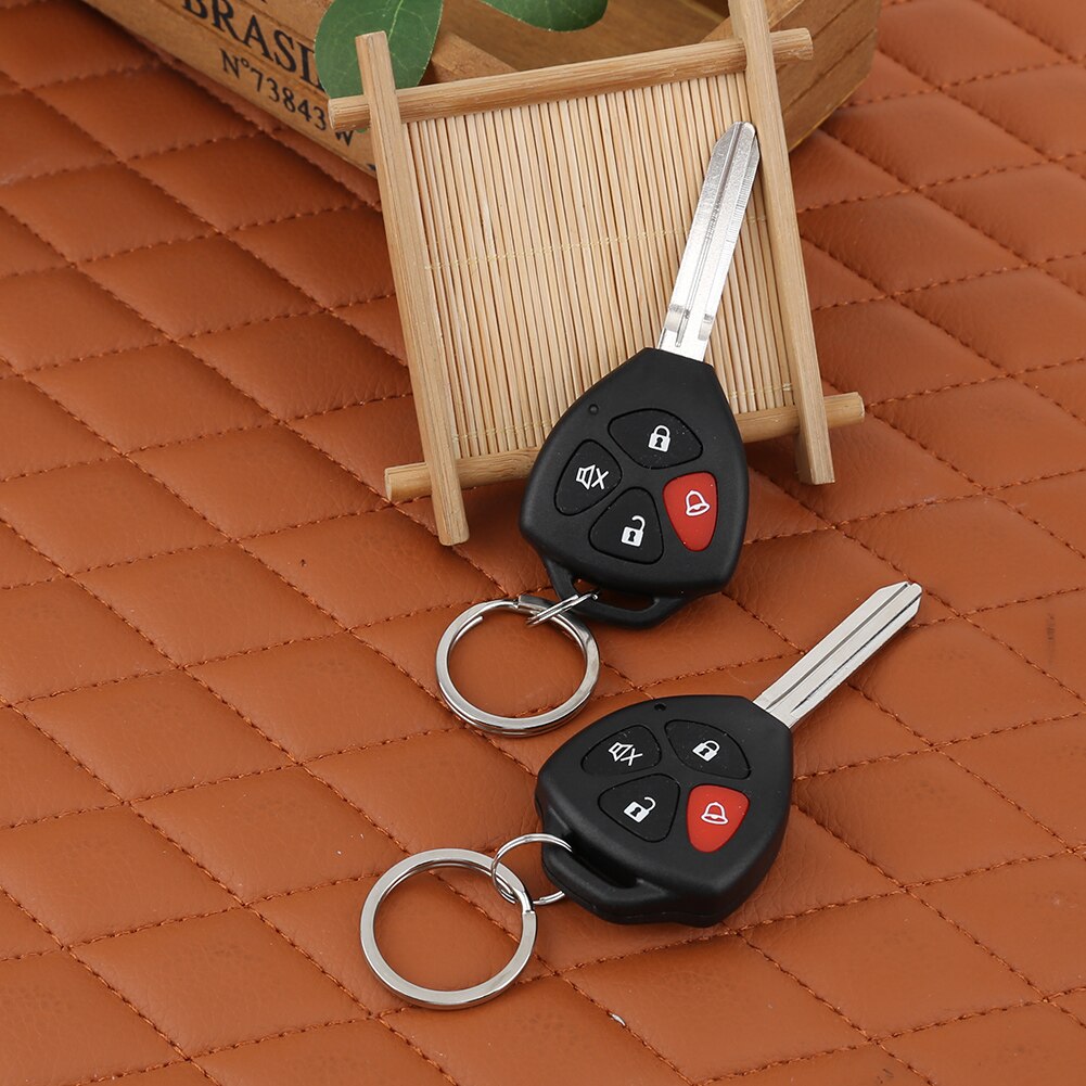 12V Car Vehicle Burglar Alarm Keyless Lock Entry Security System For Toyota 2 Remotes