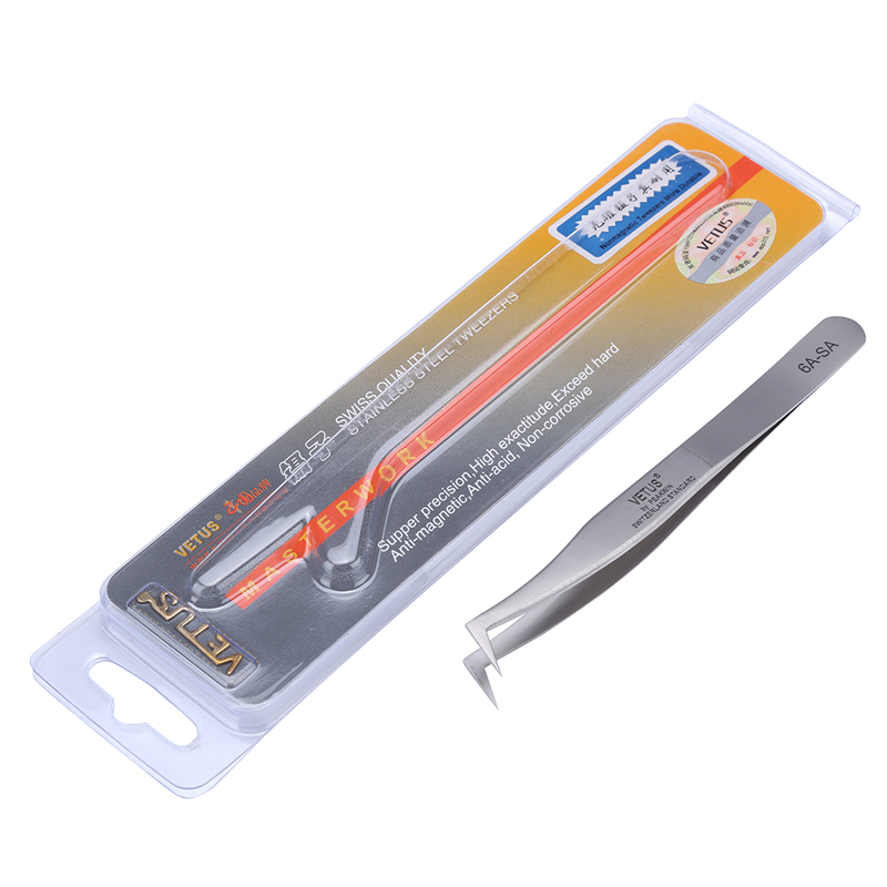 Hohe Präzision SA Serie VETUS Pinzette Pinzas Edelstahl Antimagnetisch Anti Säure Pinzette SS-SA 00-SA 5B-SA 7-SA