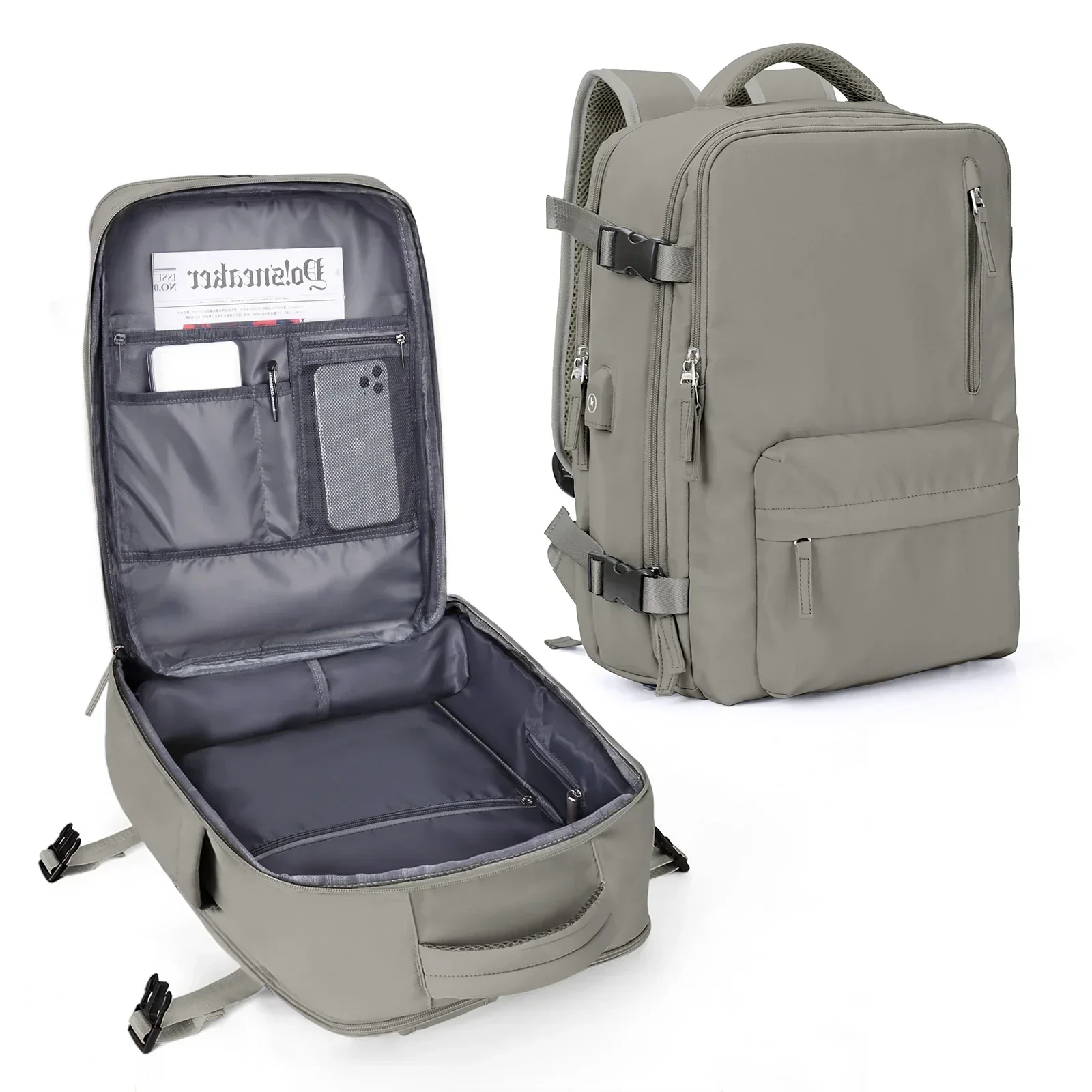 Rucksack 40x30x20 Flugzeug, Ryanair Kabine Handgepäck rucksack, Easyjet Laptop Rucksack für Flugzeug reisen, Schul rucksack: Brown