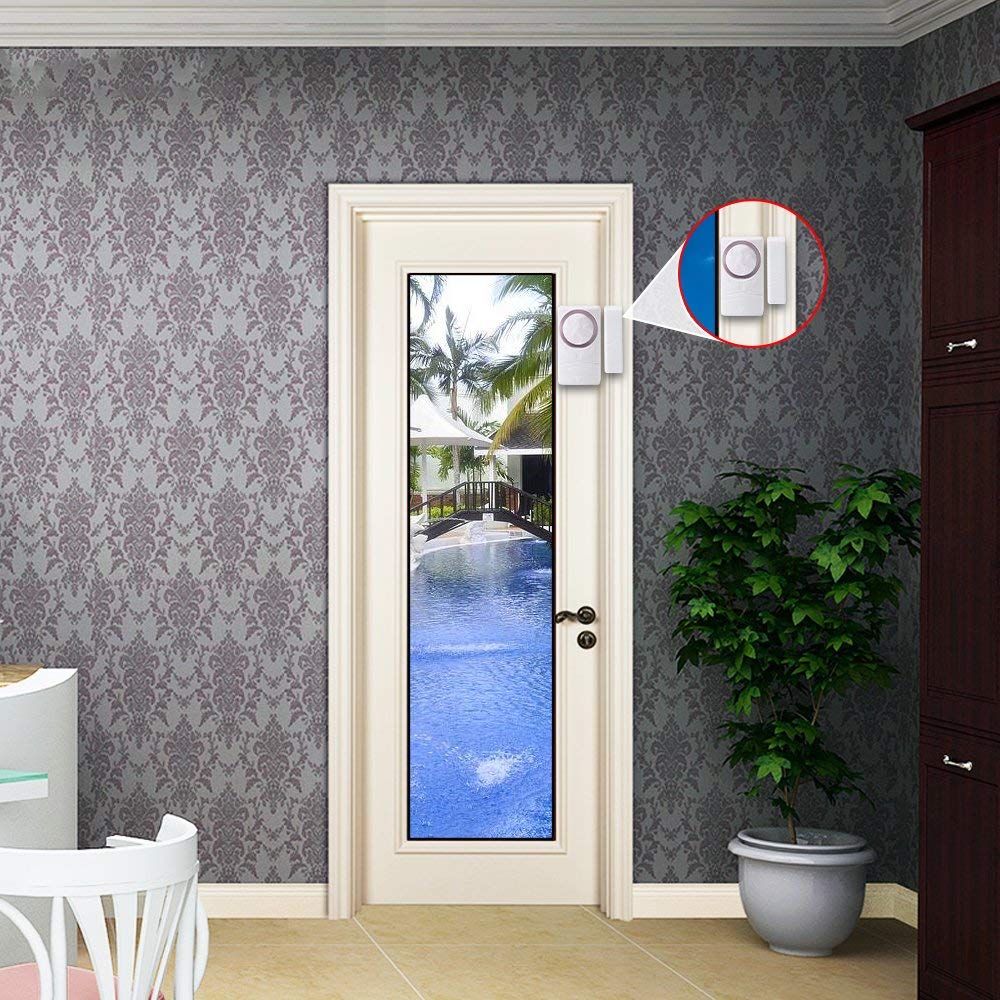 Wsdcam Door and Window Alarm for Home Antitheft Alarm Systems Magnetic Sensor Time Delay Alarm Loud 110 dB Home Protection Kit