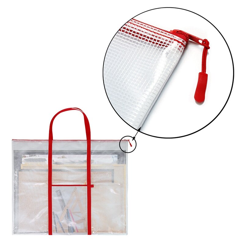 Pvc Mesh Opbergtas, Tentoonstelling Board Opbergtas, Schilderen Werk Tas, Poster Opbergtas, met Rits En Handvat