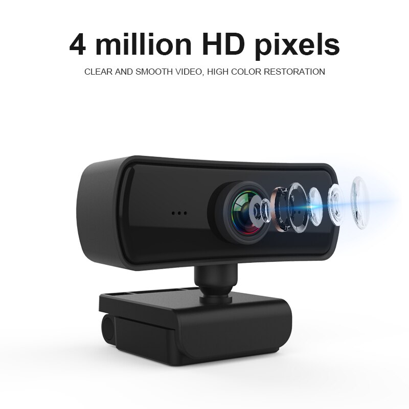 Hd 1080P Webcam Voor Computer Video Vergadering Klasse Met Microfoon 360 Graden Aanpassen Usb Af Gericht Methode Automatische