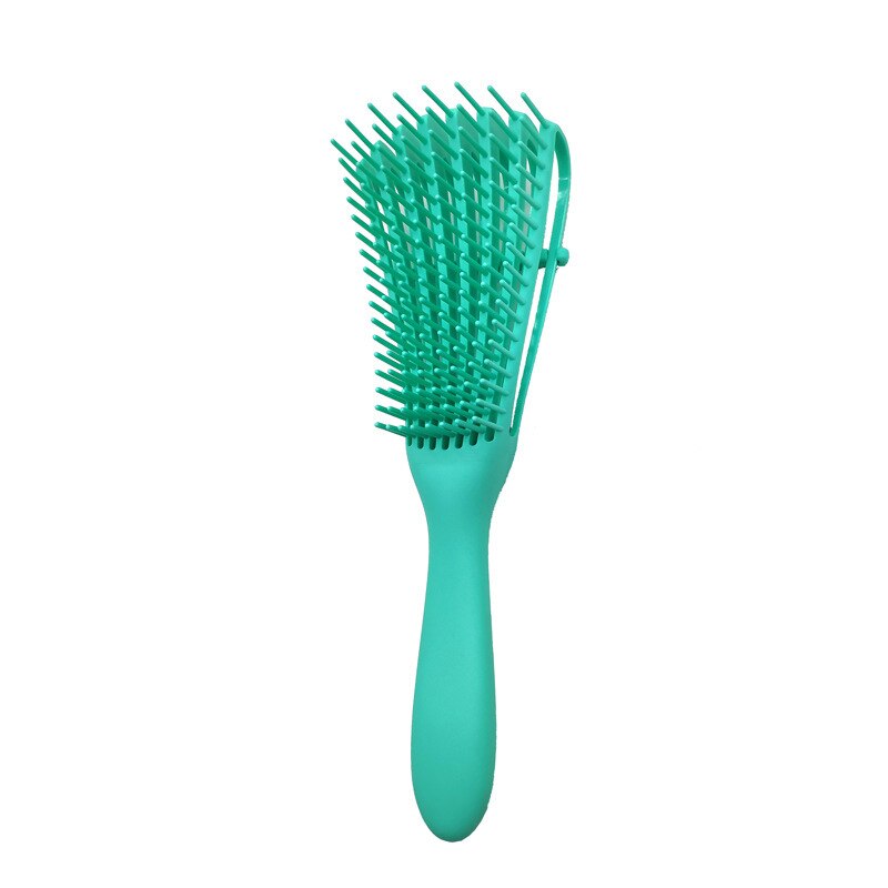 Cepillo de goma para cabello rizado con caja, cepillo de goma para cabello, cepillo masajeador de cuero cabelludo, accesorios de baño: green with box
