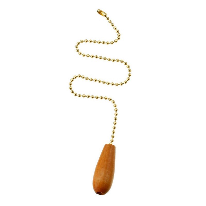 8 Pieces Ceiling Fan Chain Pulls Wooden Pull Chain Extension Pull Chain For Ceiling Light Lamp (Silver And Wood Color)