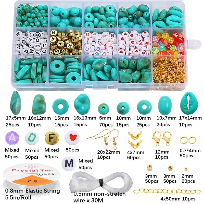 10/15Netz DIY Handgemachte Perlen freundlicher Perlen Spielzeug Kreative verlieren Abstandshalter Perlen Armbinde Halskette Schmuck Bausatz Mädchen spielzeug: b