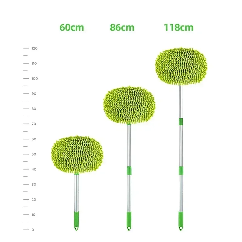 Car Washing Mop Cleaning Brush Telescopic Long Handle Cleaning Mop Chenille Broom Care Detailing Mop Brush Car Cleaning Tools