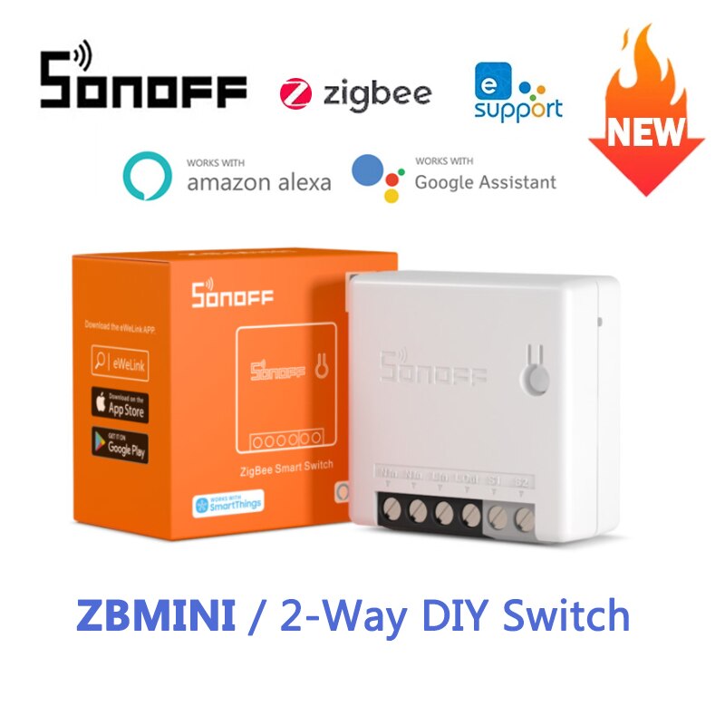 Sonoff zigbee 3.0 mini zbmini diy smart switch/trådløs kontakt/temperatur fugtighed/pir bevægelse/dør sensor til alexa google home: Zbmini