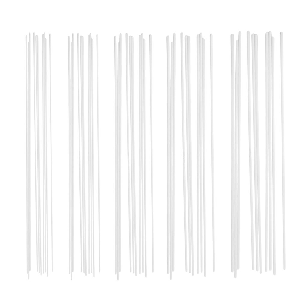 10Pcs Abs Plastic Wit Ronde Buis Staaf Stok Voor Architectuur Modelbouw