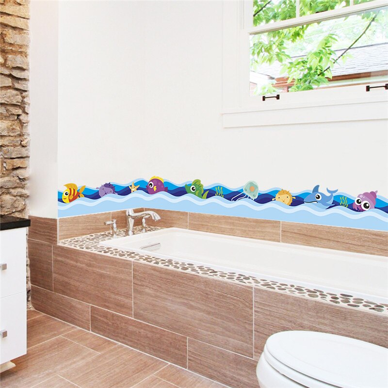 Underwater Ocean Sea Fish Shark Bubble Wall Stickers For Kids Rooms Bathroom bedroom kitchen Wall Decals poster mural: 957