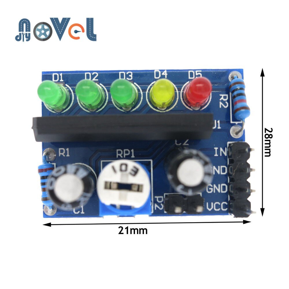 4 Segment Led Power Battery Indicator Niveau Audio Module 4-Digit Licht Kleur Scheiding 12V Detectie KA2284: KA2284