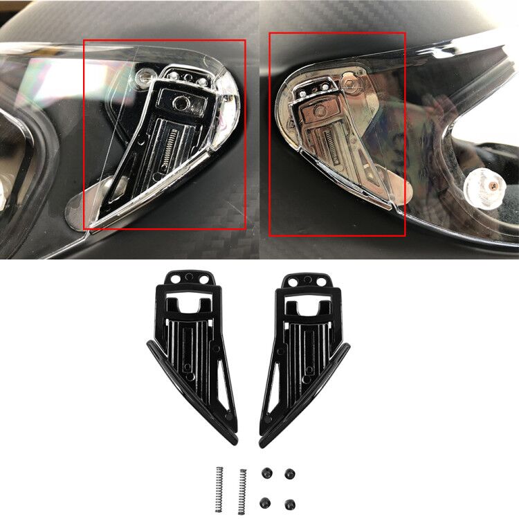 Accesorios para casco de motocicleta, un par de placa Base de Kit pivotante con cuatro tornillos para AGV Pista GP R GP RR, accesorios para casco