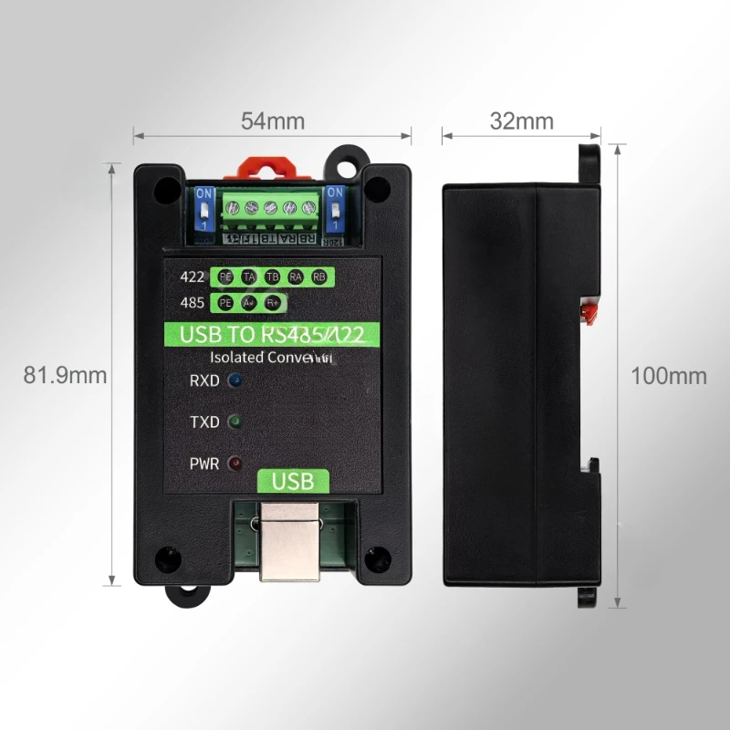 Hoogwaardige usb naar  rs485/422 industriële geïsoleerde converter usb naar  rs485 adapter