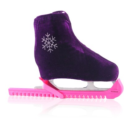 Ice Figure Skating Shoes Cover Patines Diamond Cover Roller Skate Shoe Protector Anti Scratch Flannelette Elastic For Adult Kids: Purple S