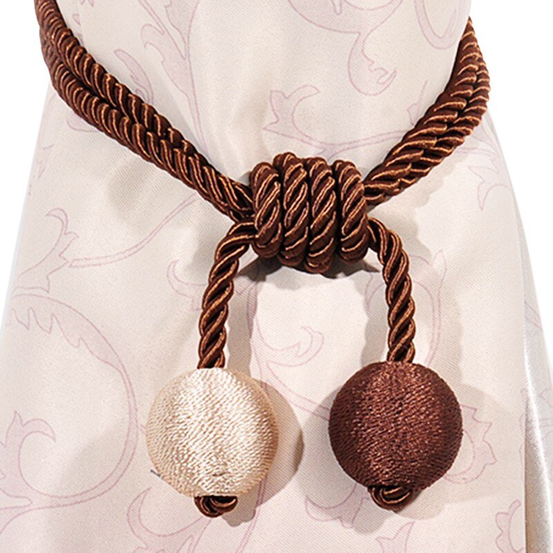 Dubbelkula gardin knytband gardin spännen hållback hängande bälten rep gardin krok hållare gardin tillbehör pretty 1pc