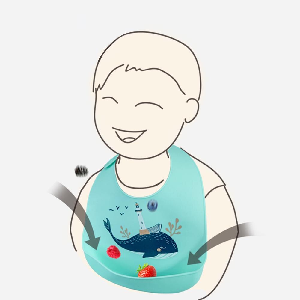 Baberos impermeables estéreo para bebé, Bandana de Saliva plegable de silicona con dibujos de animales, delantal de alimentación para niños, accesorios ajustables