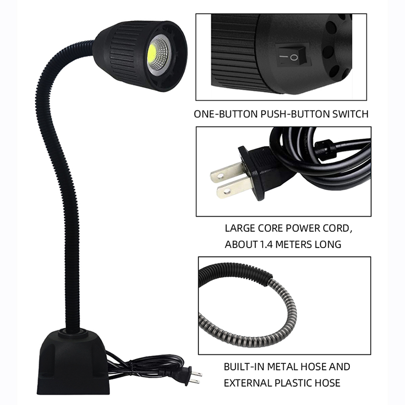Lampe de travail d'atelier LED 5W 110-220V 40CM col de cygne LED lampe de travail industrielle pour établi tour perceuse presse lumières de Garage