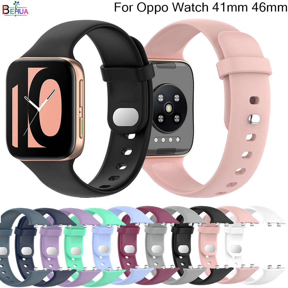 Offizielle Stil Silikon Armband Für Oppo Uhr 41mm 46mm original SmartWatch Band Ersatz Armband Armband Gürtel heißer