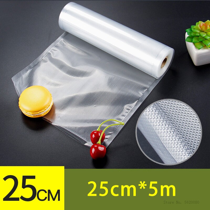 kitchen food vacuum bags for home Vacuum Sealer Food Fresh Long Keeping 15 17 20 25 28cmx5M Rolls bags for vacuum packer: 25cm x 5m / 1 piece