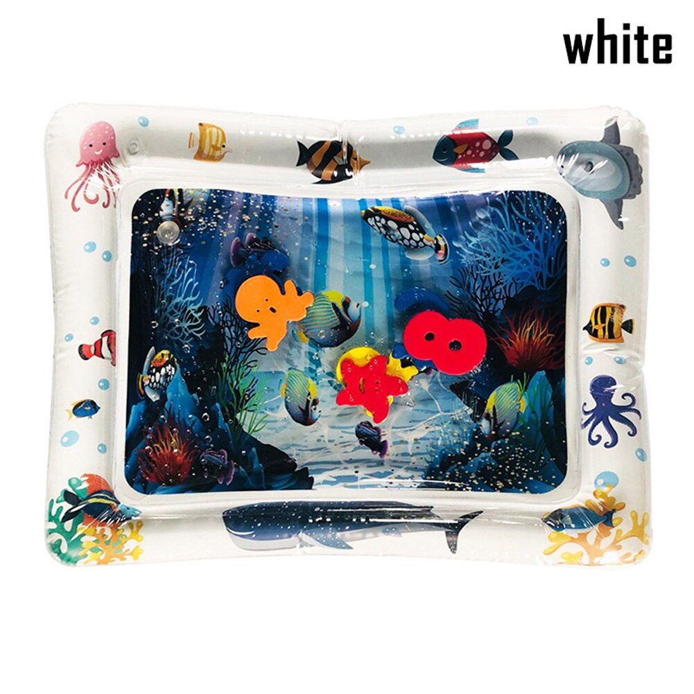 1 Uds. Colchoneta de agua inflable para niños y bebés, colchoneta acolchada para juegos, juguetes para educación temprana YH-17: Blanco