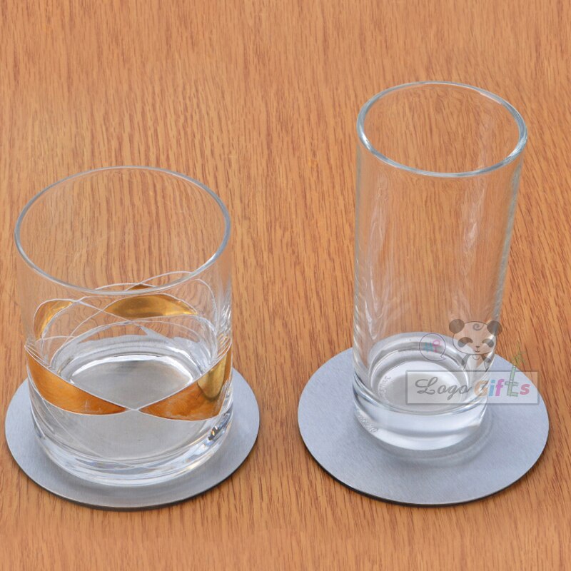 Circle coffee mug coaster cute desk set for home and bar one piece with and