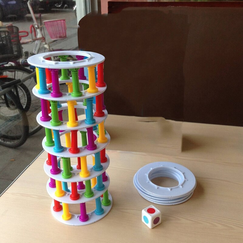 Gioco impilabile a torre jumbo Jenga gioco blocchi di costruzione raffinati con dadi rovesciamento torre pendente giocattolo giochi per feste in famiglia