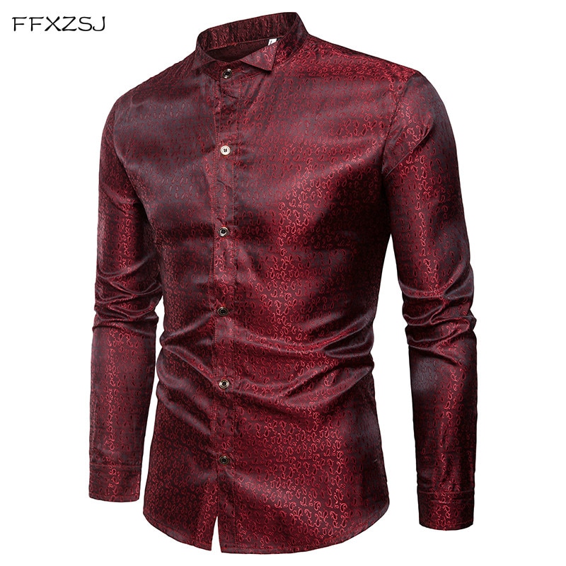 Ffxzsjbrand herre langærmet skjorte med 3d print herre fritidsskjorte bomuldsskjorter herre med større eu/us størrelse m -3xl