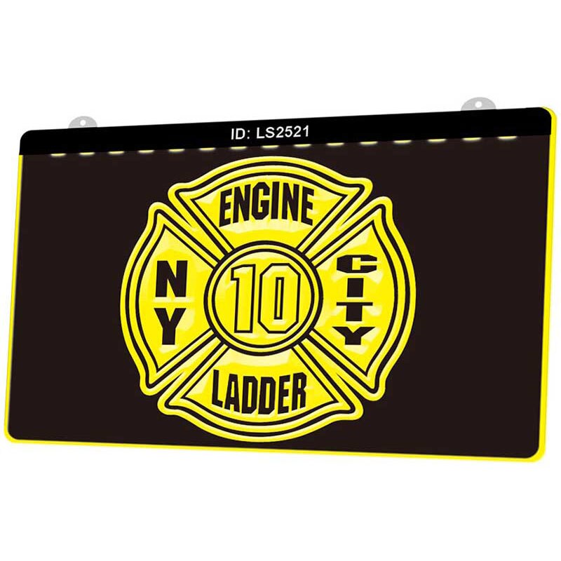 Ls2521 motorladder york city 3d graveerbare led-lichtborden in meerdere kleuren gratis verkoop