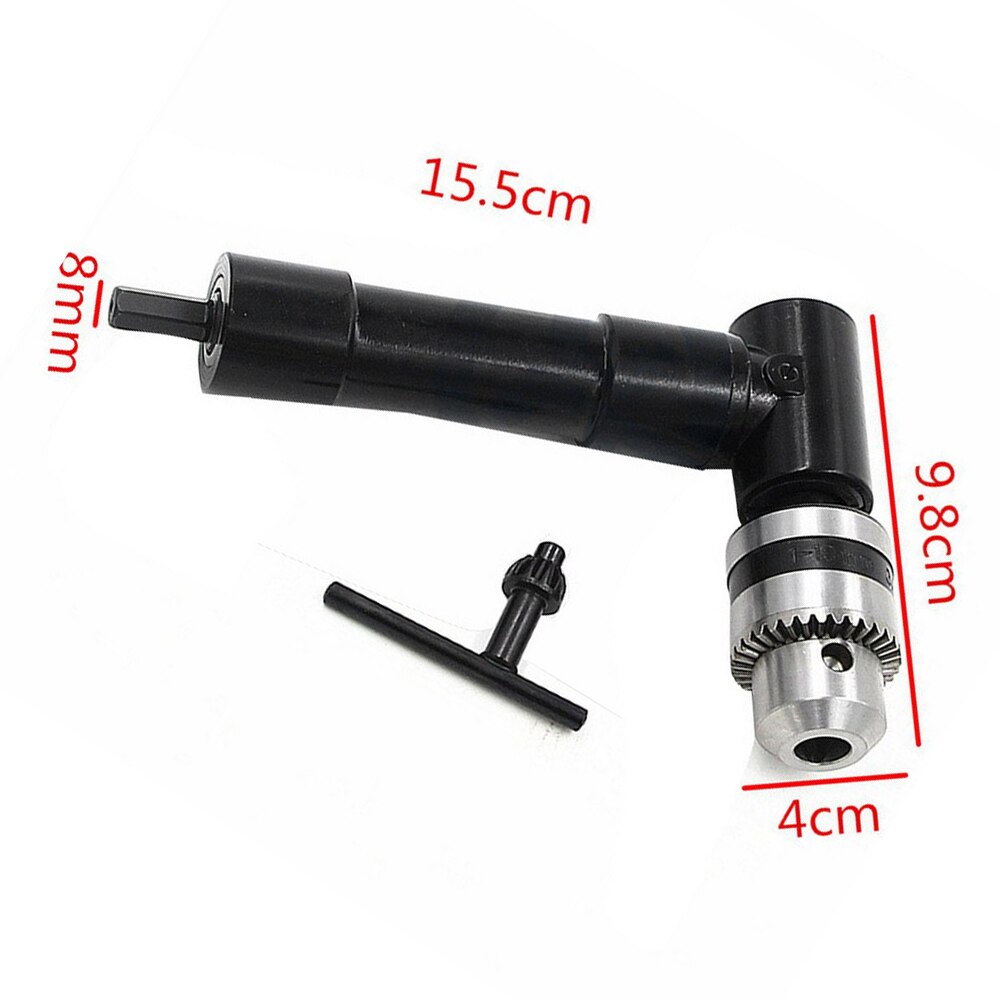 Right Angle Drill Adapter, Right Angle Bend Extension Chuck 90 Degree Drill Attachment Adapter Power Electric Drill Tool