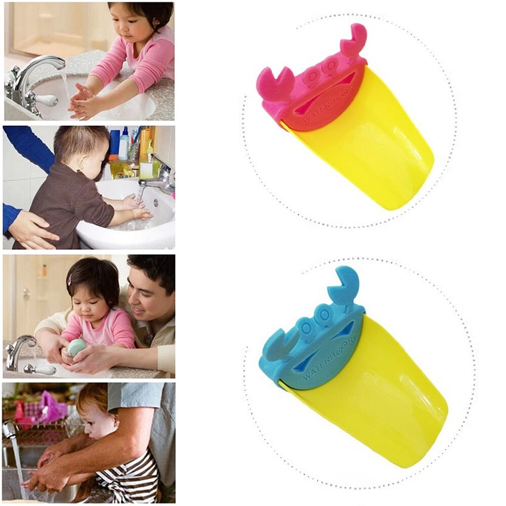Crab Shape Faucet Extender Baby Auxiliary Child Hand Washing Machine Safety Guide Sink Bathroom Accessories Home Living Supplies