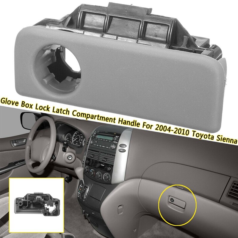 Glove Compartment Box Latch Handle Stone Gray for Toyota Sienna 04-10 Oe:Cl5441